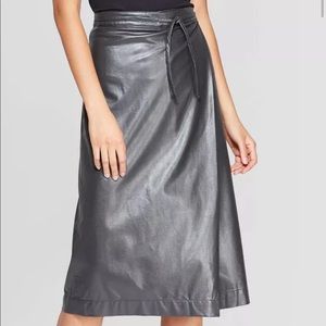 Prologue Target wrap tied midi skirt